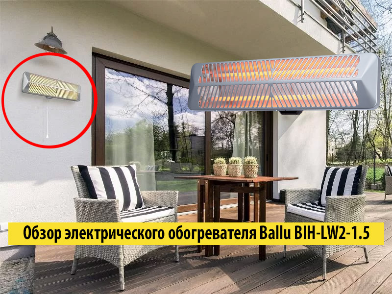 Обзор инфракрасного электрического обогревателя Ballu BIH-LW2-1.5